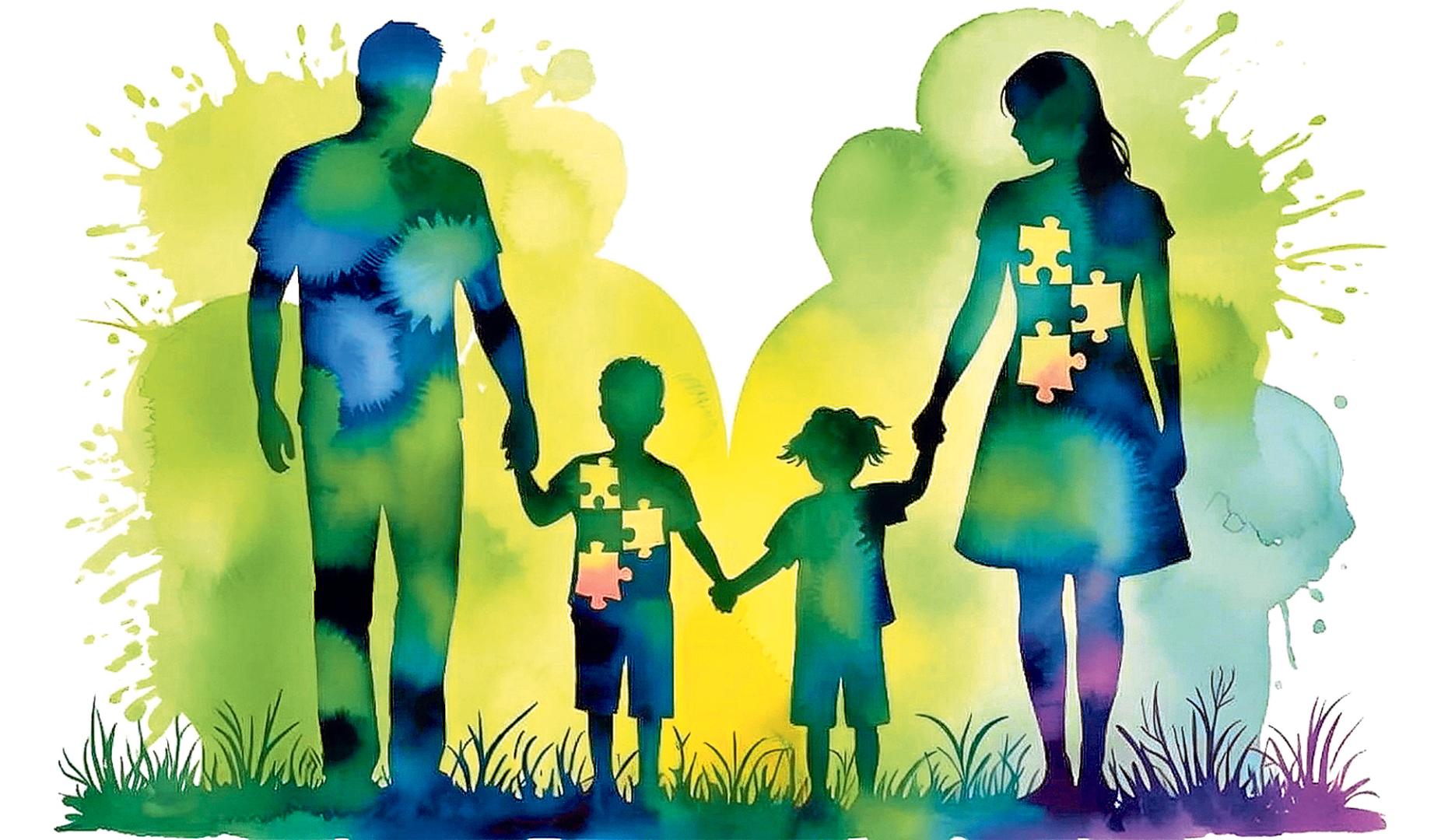 Ilustración de una familia