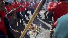 Imágenes de la Protesta de los trabajadores municipales de Ciudad del Cabo (Sudáfrica)