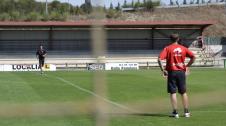Tras cinco meses lesionado, el iraní se ha ejercitado en solitario en Tajonar.