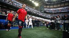 Imágen del Real Madrid-Osasuna jugado en el Santiago Bernabéu que los de Mourinho han ganado 7-1