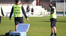 Entrenamiento de Osasuna en Tajonar de cara a su encuentro contra el Atlético de Madrid