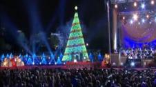 Obama enciende el árbol de Navidad