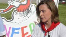 Trabajadores de Urgencias del CHN gritan 'San Fermín SÍ, San Fermin BAI'