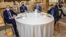 El expresidente de Telefónica dio una charla bajo el título "España 5.0. Hacia un nuevo modelo de reindustrialización" durante la jornada de DN Management celebrada este martes, 25 de mayo, en el hotel Tres Reyes de Pamplona.