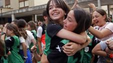 Celebración del ascenso del Gurpea Beti Onak en Villava
