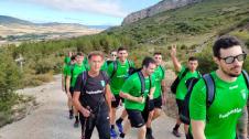 Jugadores de Anaitasuna en la Foz de Lumbier