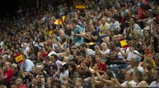 Fotos del España-Islandia en el Navarra Arena.
