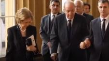 Participan en la recepción de bienvenida que Carlos III realiza a las autoridades que acuden al funeral de Isabel II