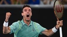 Roberto Bautista El español Roberto Bautista celebra su victoria ante Andy Murray