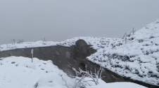 Un manto de nieve cubre el Fuerte de San Cristóbal