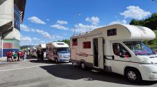Vídeo con el grupo de autocaravanas partiendo desde El Sadar rumbo a Sevilla (II)
