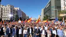 Más de 30.000 personas han respaldado a Feijóo en la manifestación de Madrid contra la amnistía./
