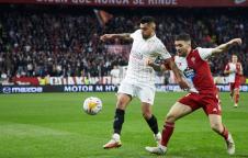 Imagen de un momento del partido entre el Sevilla y el Celta de este sábado Imagen de un momento del partido entre el Sevilla y el Celta de este sábado