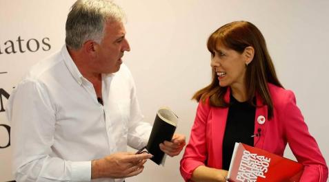 Esporrín y Asiron, tras el debate electoral en Diario de Navarra. Esporrín y Asiron, tras el debate electoral en Diario de Navarra.
