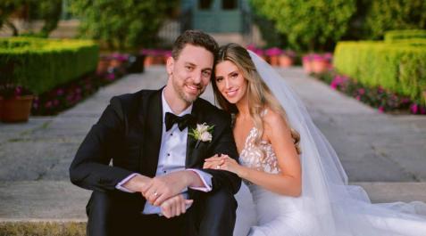 Pau Gasol y Catherine McDonnell, tras darse el Pau Gasol y Catherine McDonnell, tras darse el
