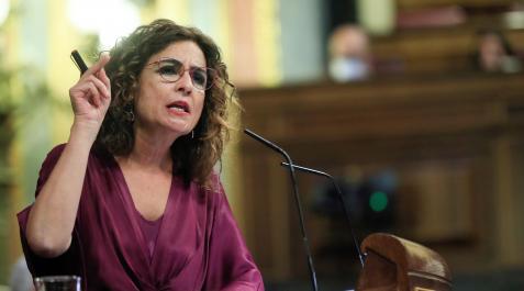 MARIA-JESUS-MONTERO La ministra de Hacienda, María Jesús Montero, durante el debate de totalidad del Proyecto de Ley de Presupuestos Generales del Estado para el año 2022