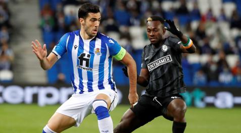 Mikel Merino durante el partido de Europa League frente al Sturm Graz Mikel Merino durante el partido de Europa League frente al Sturm Graz