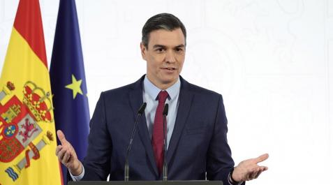 Pedro Sánchez El presidente del Gobierno, Pedro Sánchez, durante su comparecencia de este miércoles