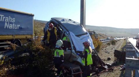 Una imagen de un accidente mortal registrado este año en la A-12 (Autovía del Camino) Una imagen de un accidente mortal registrado este año en la A-12 (Autovía del Camino)