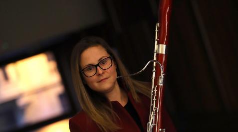 María José Rielo, este miércoles en Baluarte con su fagot María José Rielo, este miércoles en Baluarte con su fagot