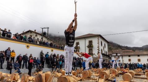 Iker Vicente Iker Vicente, el Campeonato Navarro de aizkolaris. JESUS GARZARON