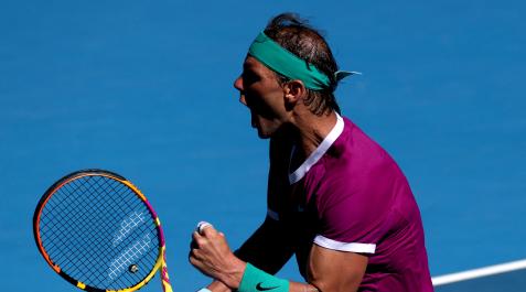 Rafa Nadal Rafa Nadal celebra uno de sus puntos ante Denis Shapovalov