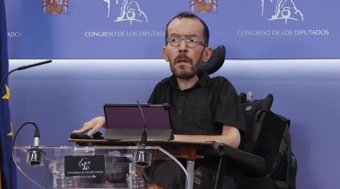 El portavoz de Unidas Podemos, Pablo Echenique El portavoz de Unidas Podemos, Pablo Echenique
