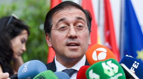 José Manuel Albares El ministro de Asuntos Exteriores, Unión Europea y Cooperación, José Manuel Albares, ofrece declaraciones a los medios de comunicación tras clausurar la primera jornada del III Foro Económico Internacional Expansión, en el Parador de Alcalá de Henares