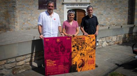 El coordinador del espectáculo del 6 de agosto, Jon Maia; la alcaldesa-jurado de Amiaur, Isabel Alemán; y el alcalde de Baztan, Joseba Otondo El coordinador del espectáculo del 6 de agosto, Jon Maia; la alcaldesa-jurado de Amiaur, Isabel Alemán; y el alcalde de Baztan, Joseba Otondo