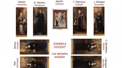 Pinturas de la escalera de Marcilla, realizadas por José Mª Romero, 1890-1891 Pinturas de la escalera de Marcilla, realizadas por José Mª Romero, 1890-1891