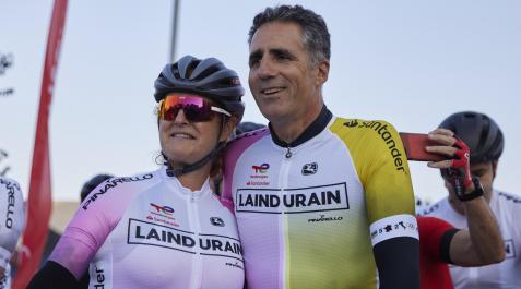 Miguel Induráin y su mujer, Marisa López de Goicoechea Miguel Induráin y su mujer, Marisa López de Goicoechea
