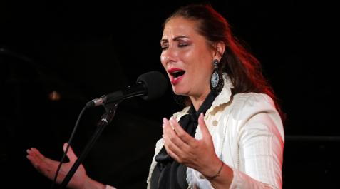 La cantaora Marina Heredia, durante el homenaje La cantaora Marina Heredia, durante el homenaje