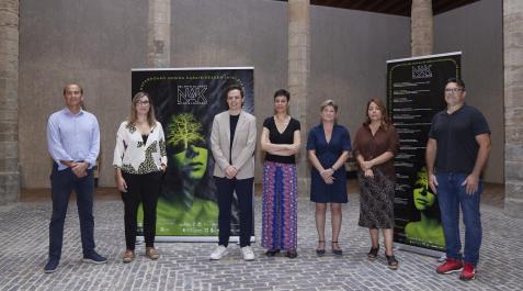 NAK Desde la izquierda, en el Palacio de Condestable, Javier Fernández Valdivieso, Uxue Roncal, Sergio Eslava, Yolanda Campos, María García-Barberena, Izaskun Azcona e Ignacio Fernández Galindo