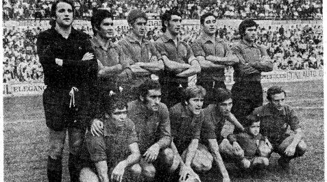 Alineación de Osasuna en el primer partido de la temporada 1972-73 Osasuna