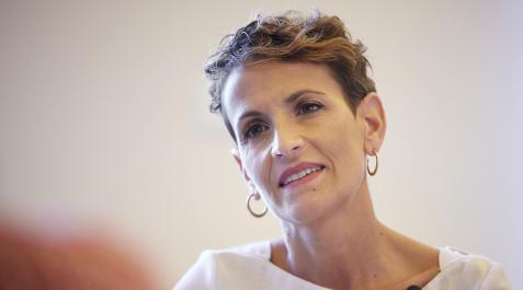 María Chivite María Chivite, durante la entrevista con Diario de Navarra