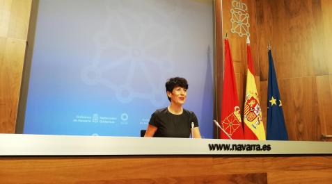 La portavoz del Gobierno de Navarra, Elma Saiz, este miércoles La portavoz del Gobierno de Navarra, Elma Saiz, este miércoles