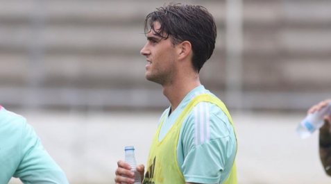 untitled Javi Martínez, en un entrenamiento con el Albacete