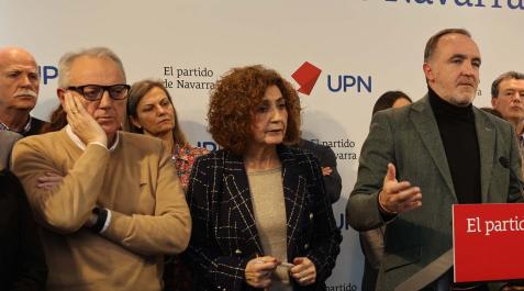 MSanz Miguel Sanz, a la izquierda, durante la rueda de prensa en la que Esparza anunció el acuerdo.