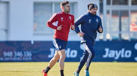 Ruben Rubén Peña, la semana pasada trabajando junto al readaptador Pablo Iriarte
