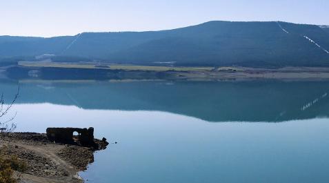 Los embalses de Navarra siguen aumentando su reserva de agua, aunque de forma leve las últimas semanas. En la imagen, el embalse de Yesa el pasado 11 de febrero Los embalses de Navarra siguen aumentando su reserva de agua, aunque de forma leve las últimas semanas. En la imagen, el embalse de Yesa el pasado 11 de febrero