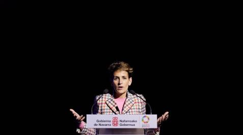 La presidenta María Chivite, el pasado jueves en un acto público La presidenta María Chivite, el pasado jueves en un acto público