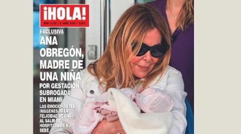 Ana Obregón Portada de Hola con Ana Obregón y su nueva hija
