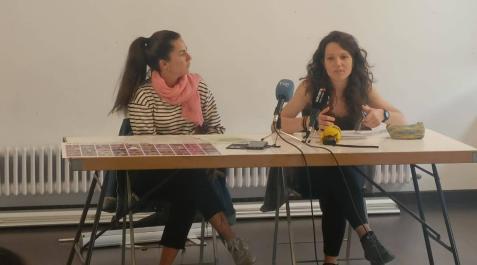 Elba Zapata y Paula Díaz, técnicas de Madre Coraje, en la presentación de la SAME
