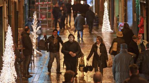 Un día lluvioso en Pamplona Un día lluvioso en Pamplona