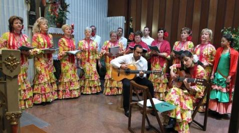 La Casa de Andalucía celebra su díagrande en Berriozar El coro Herencia del Sur puso música a la celebración en honor a la Virgen del Rocío. CALLEJA