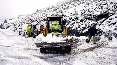 Nevada en el alto de Belagua