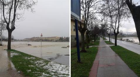 El riesgo de inundaciones amenaza a las zonas media y sur de Navarra El riesgo de inundaciones amenaza a las zonas media y sur de Navarra