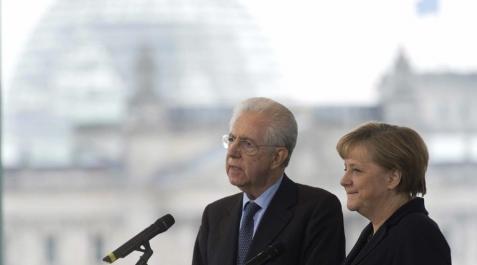 Merkel y Monti tratan de acercar posturas para la próxima cumbre Merkel y Monti tratan de acercar posturas para la próxima cumbre