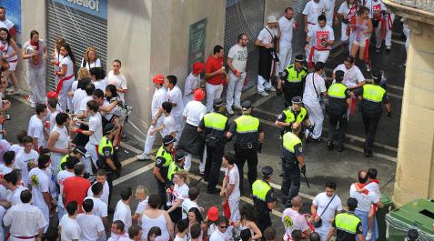El lunes comienza el juicio por el botellazo del chupinazo de 2010 El lunes comienza el juicio por el botellazo del chupinazo de 2010