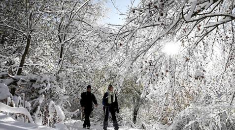 Temporal de lluvia y nieve en Navarra_4 La alerta por nieve se complica este jueves y viernes en Navarra. Así lo advierte la AEMET, que mantiene activada la alerta amarilla en la vertiente cantábrica y el centro de la Comunidad. Además, las lluvias están siendo las protagonistas en varias zonas de Navarra durante las últimas horas.